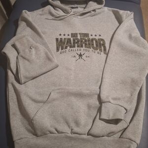 Gray Warrior Graphic Hoodie